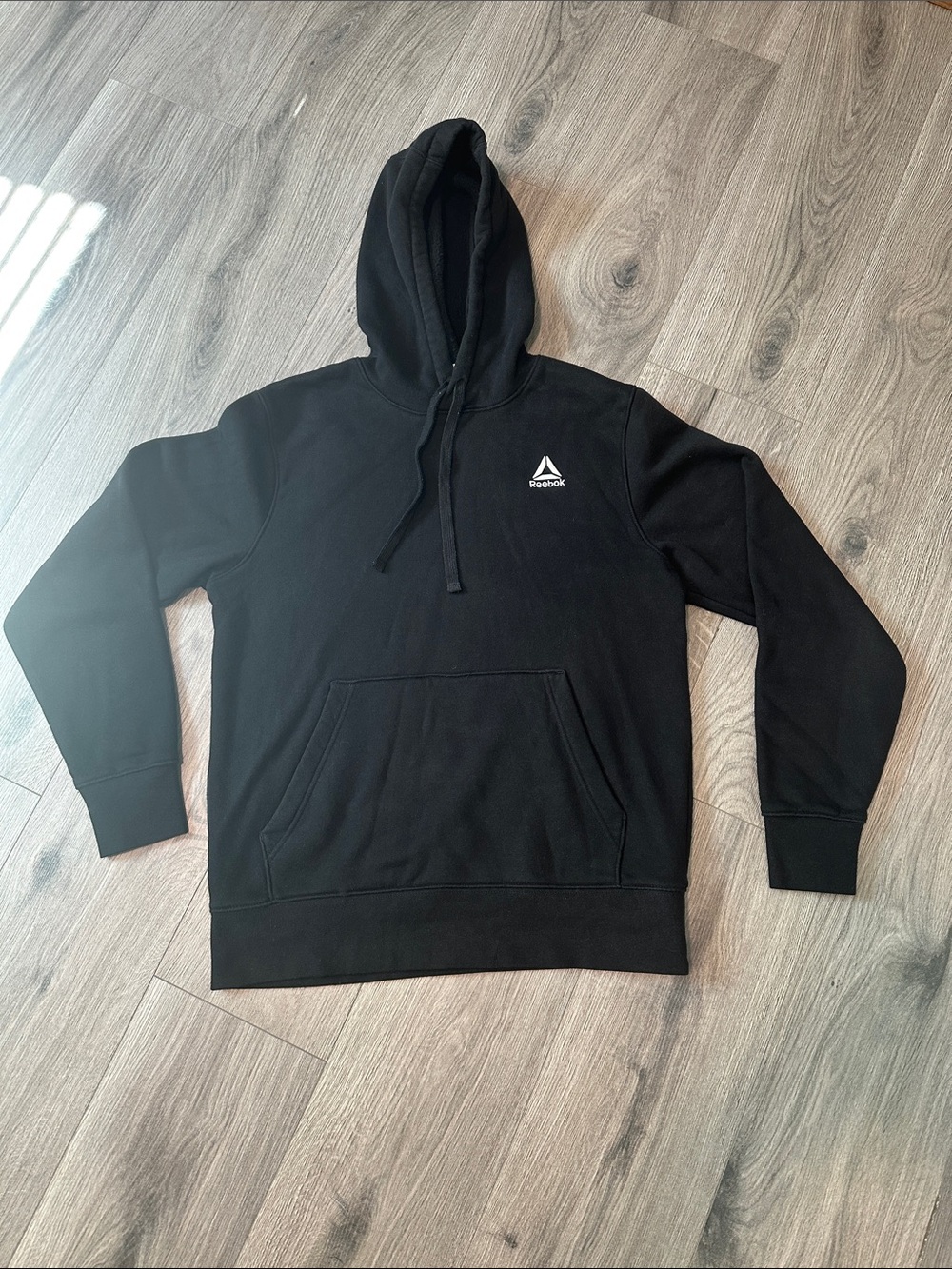 Reebok Black Pullover Hoodie with Small Chest Logo